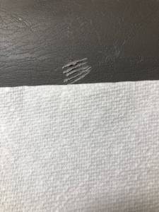 Windsor upholstery repair top hide leather vinyl plastic BEFORE side door panel rotated